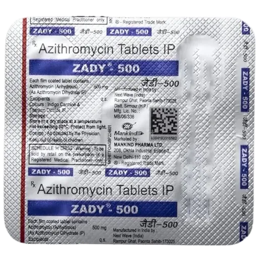 zady 500mg tablet 5's
